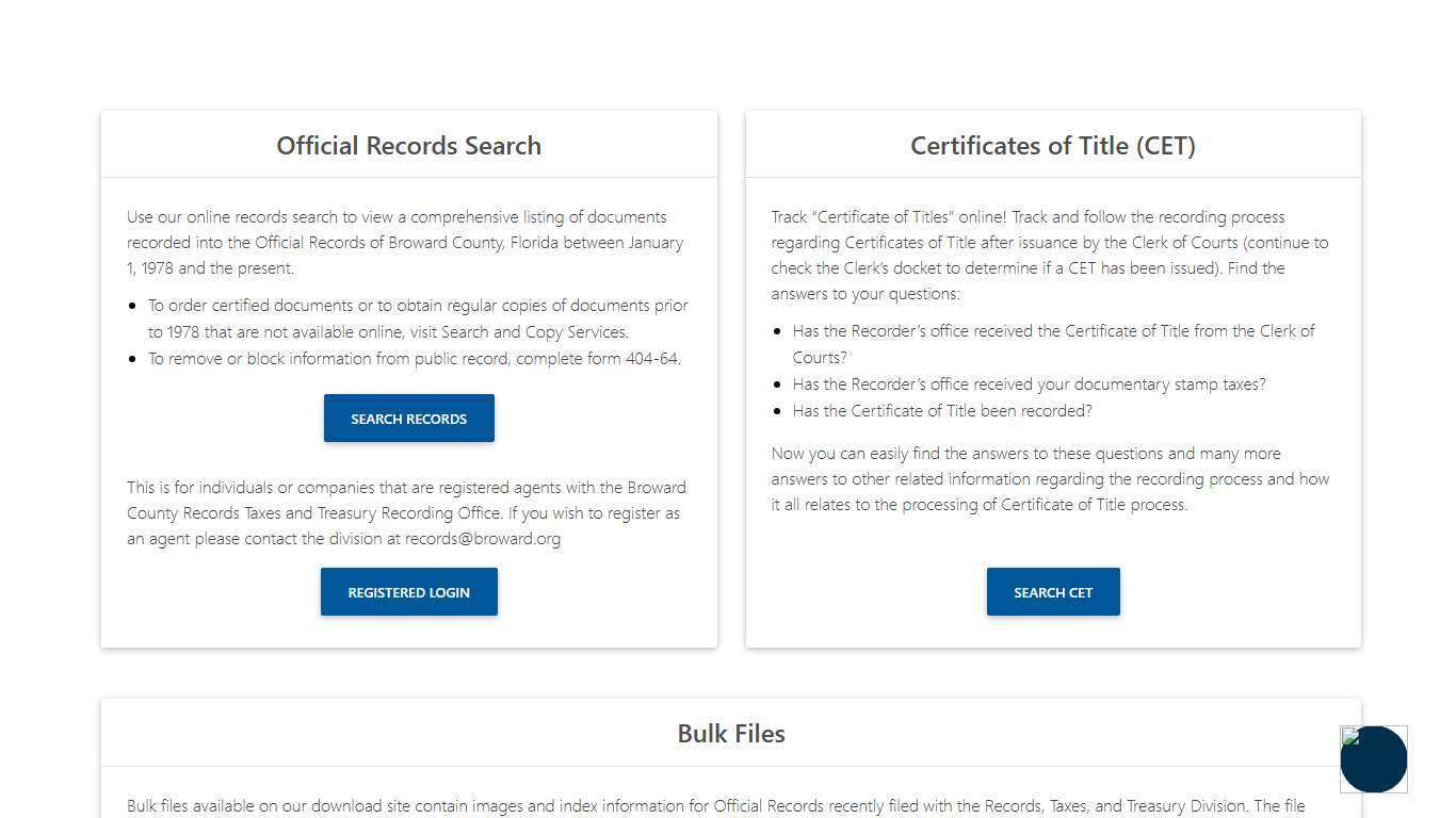 Records Official Records Search